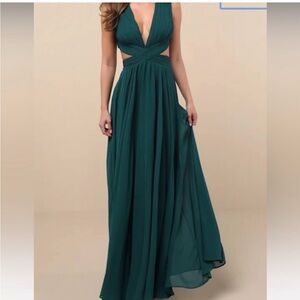 NWT- Vivid Imagination Emerald Green Cutout Dress